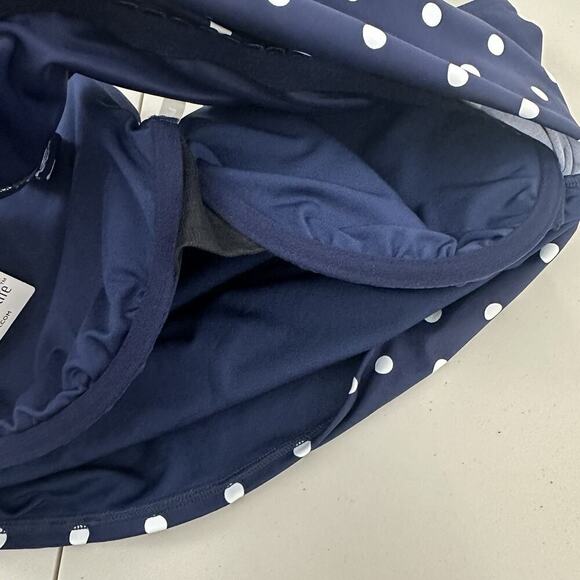 Lands End Tankini Swimsuit Top Womens 16 DDD Blue Polka Dot Padded Tummy Control - Picture 5 of 11